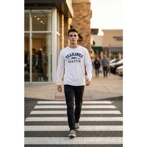 Seattle Seahawks VTG NFL Long Sleeve Team Apparel Large